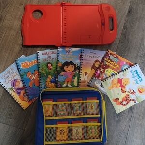Disney Storybook Set with Red and Blue Carrying Case E-reader